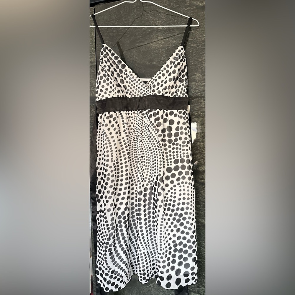 NWT BCX dress in black and white dots - size large